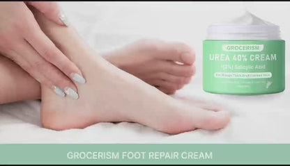 Grocerism Urea Cream 40 Percent For Feet Plus 2% Salicylic Acid 5.29 oz, Foot Cream and Hand Cream Maximum Strength with Hyaluronic Acid, Tea Tree, and Aloe Vera For Deep Moisturizes, Callus Remover and Soften All Skin Types, Hydrating