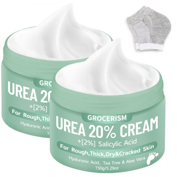 Urea 40% Foot Cream with 2% Plus Salicylic Acid, Foot Cream for Dry Cracked Heels - Best Callus Remover for Feet & Hands, Natural Moisturizes